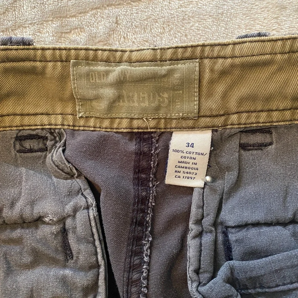 Old Navy Cargo Shorts Sz‎ 34 Gray Cotton Relaxed Fit Y2K Skater Grunge Utility